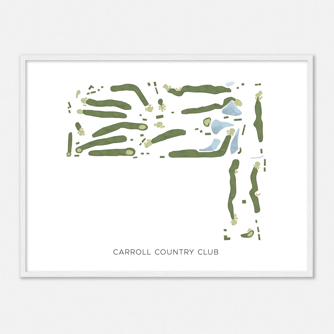 Print of Carroll Country Club Modern Map