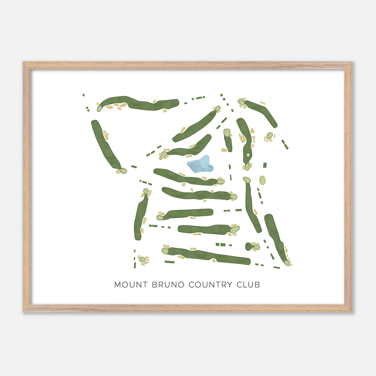 Print of Mount Bruno Country Club Modern Map