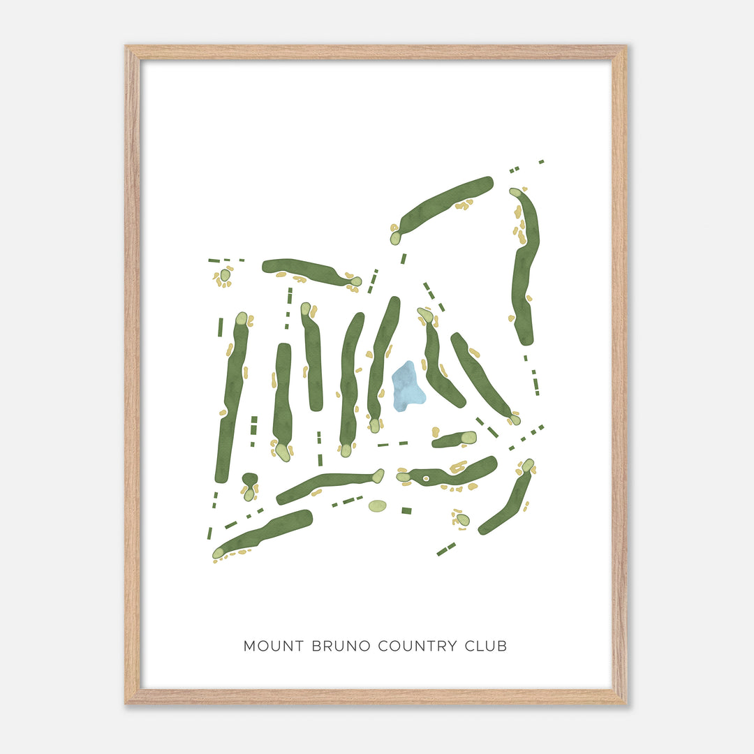 Print of Mount Bruno Country Club Modern Map