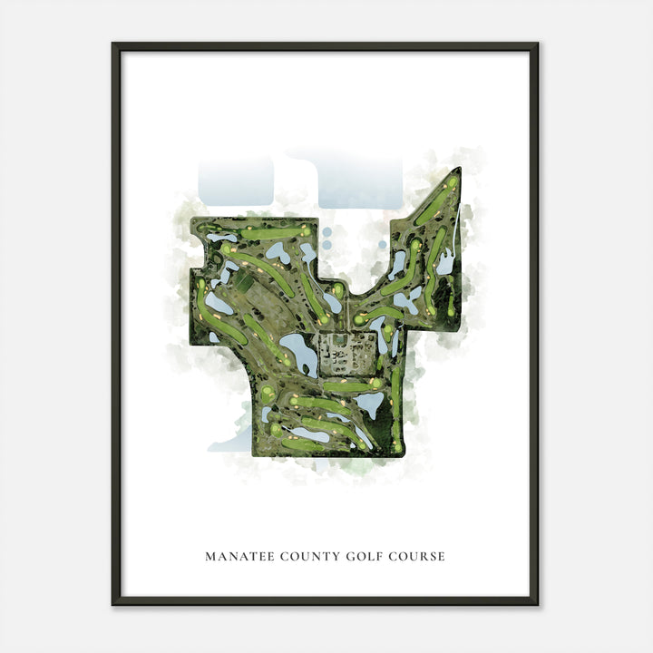 Print of Manatee County Golf Course Classic Map
