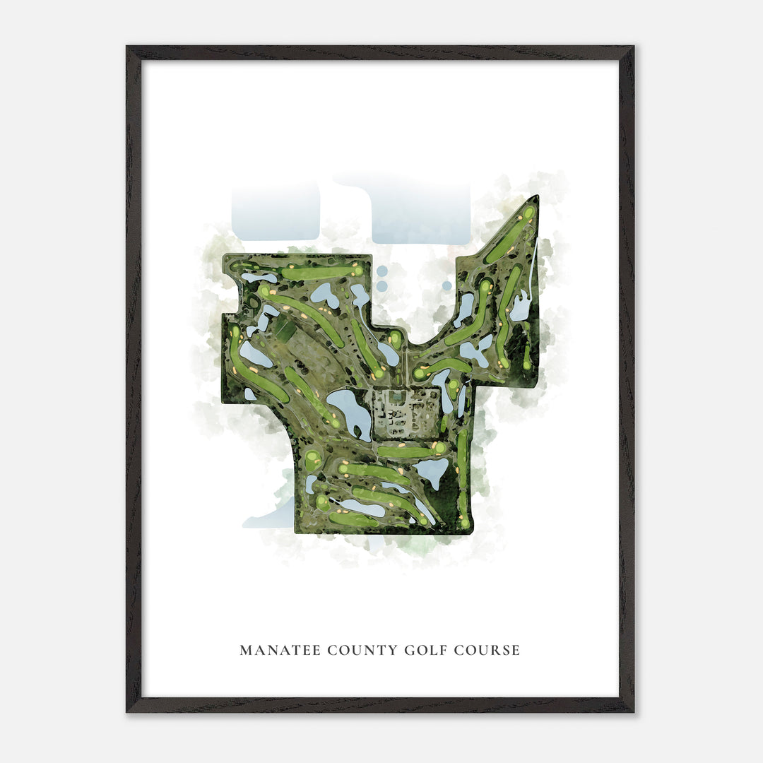 Print of Manatee County Golf Course Classic Map