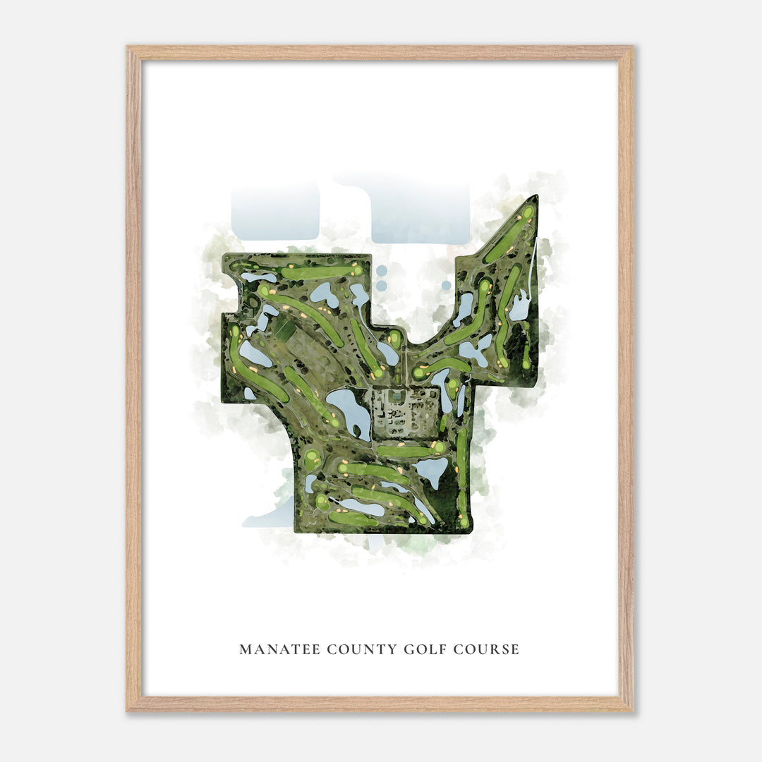 Print of Manatee County Golf Course Classic Map