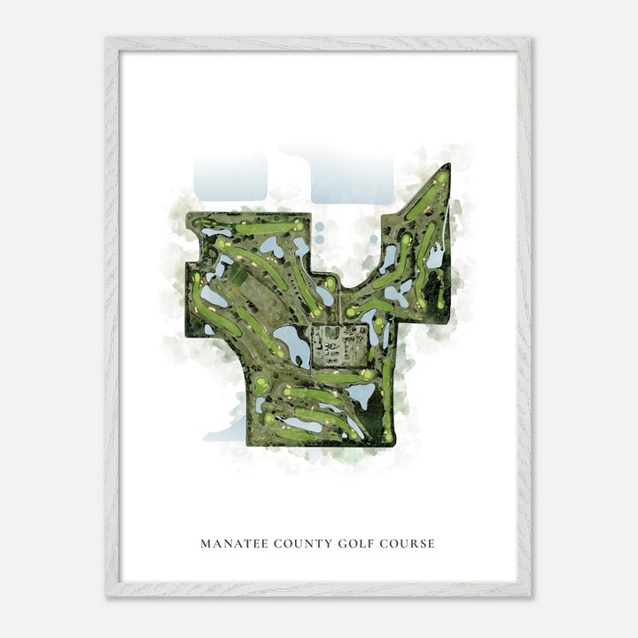 Print of Manatee County Golf Course Classic Map