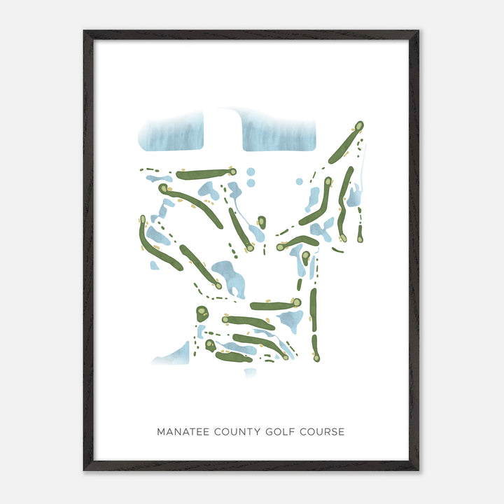 Print of Manatee County Golf Course Modern Map