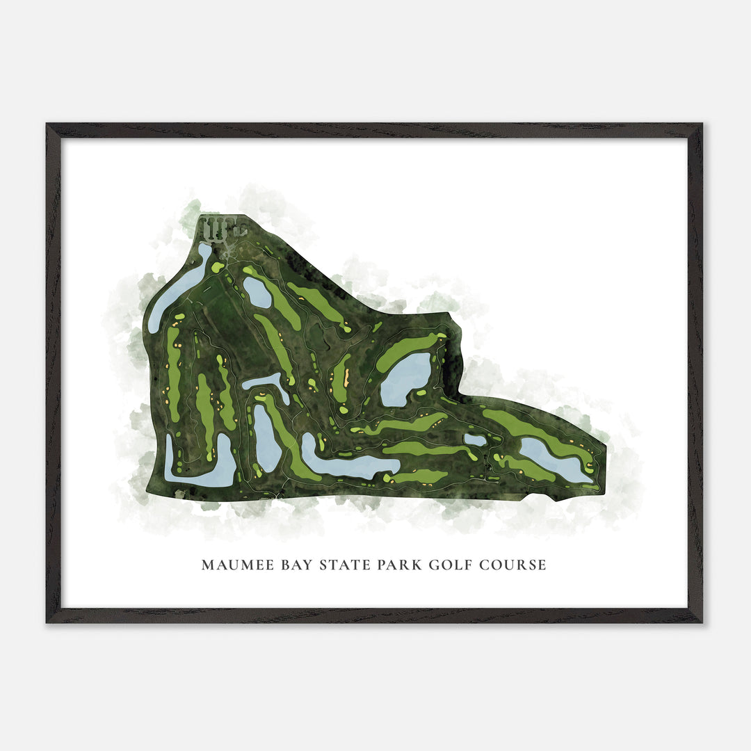Print of Maumee Bay State Park Golf Course Classic Map