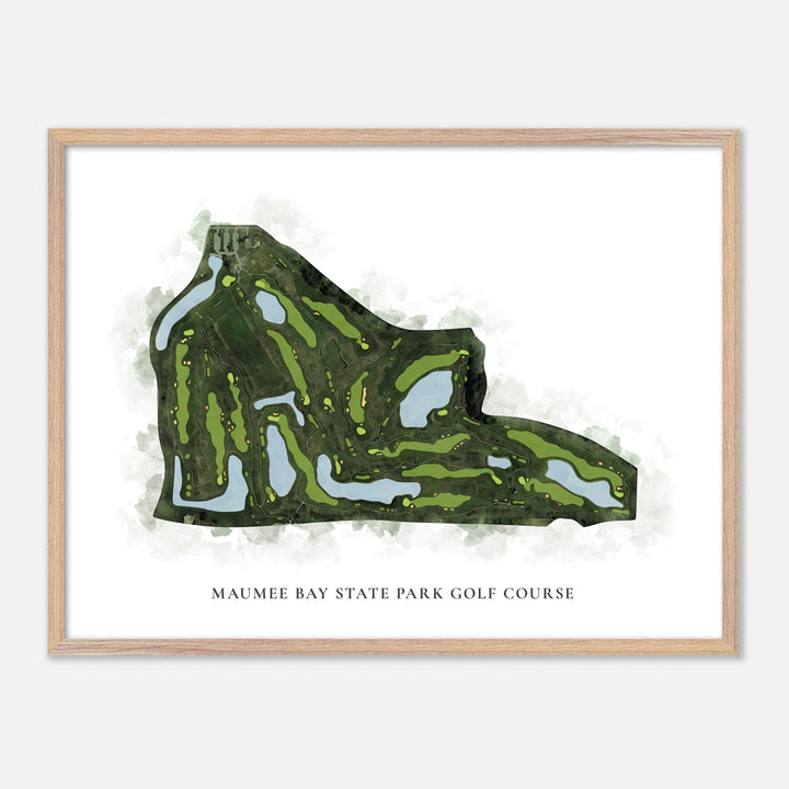 Print of Maumee Bay State Park Golf Course Classic Map