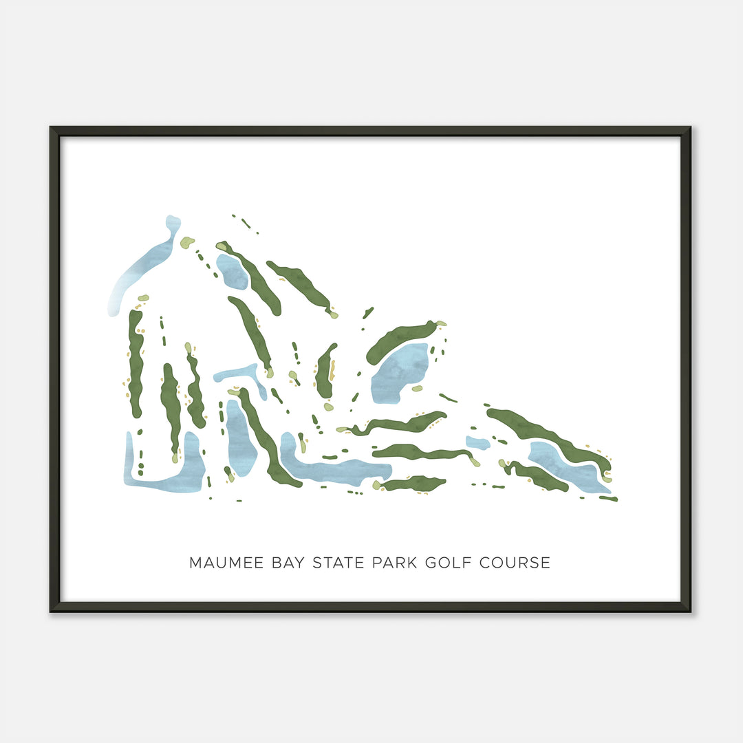 Print of Maumee Bay State Park Golf Course Modern Map