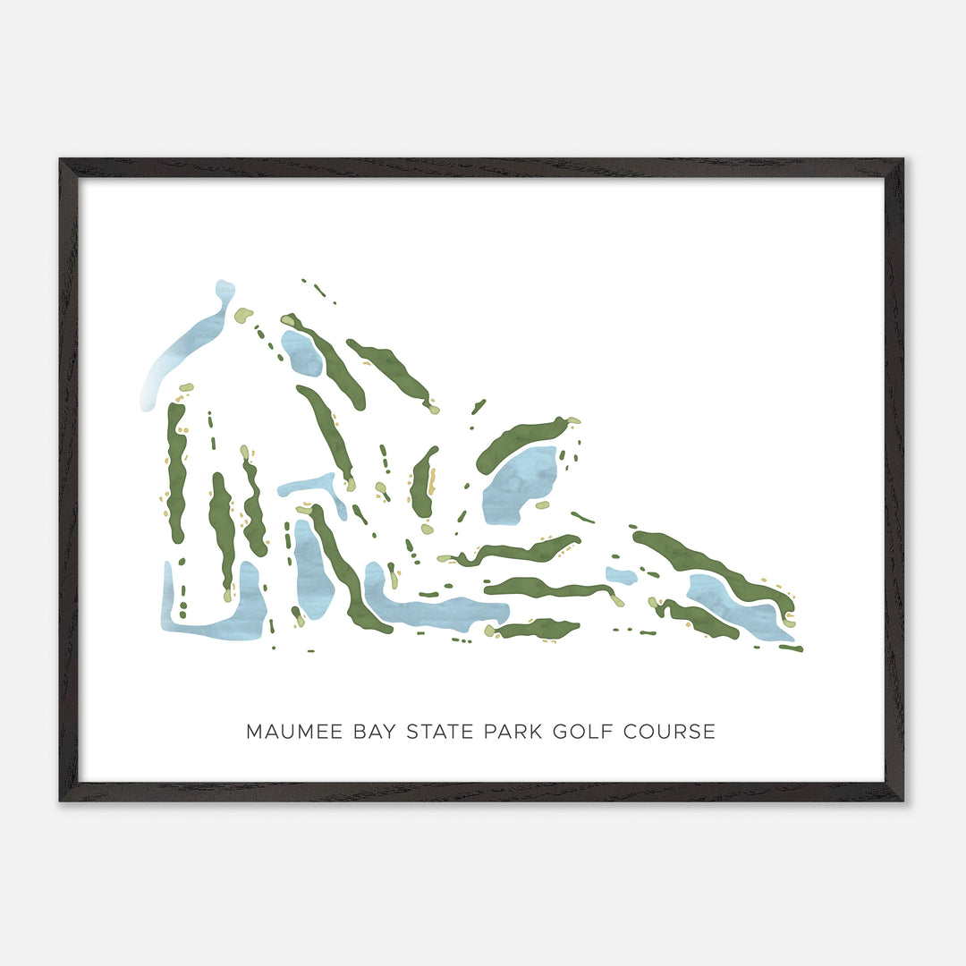 Print of Maumee Bay State Park Golf Course Modern Map