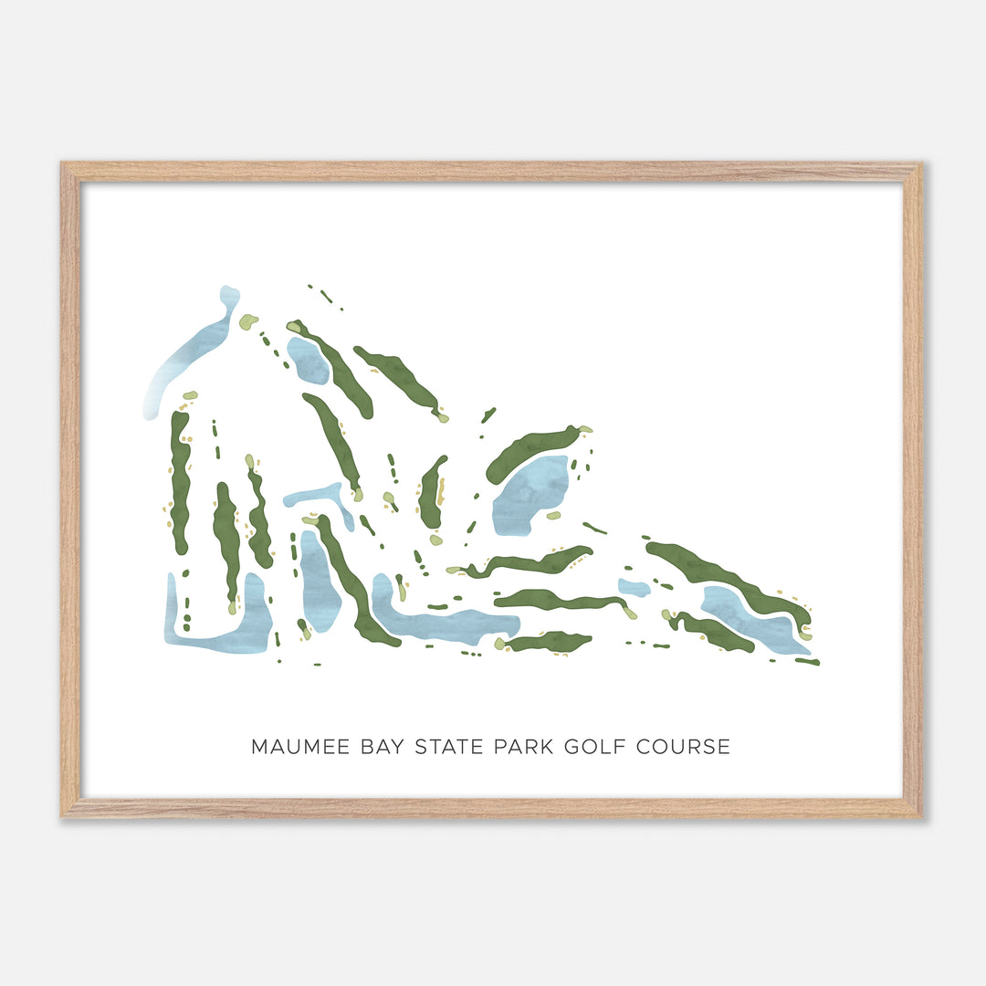 Print of Maumee Bay State Park Golf Course Modern Map