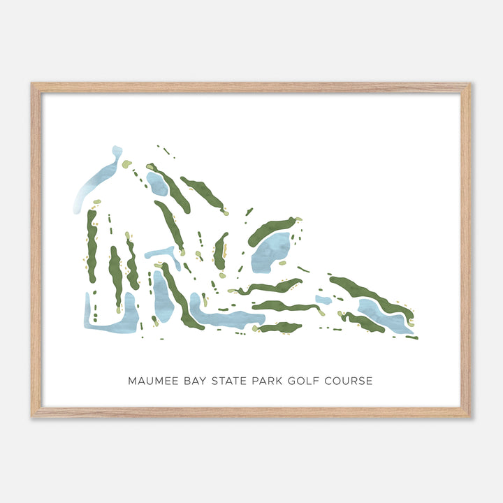 Print of Maumee Bay State Park Golf Course Modern Map