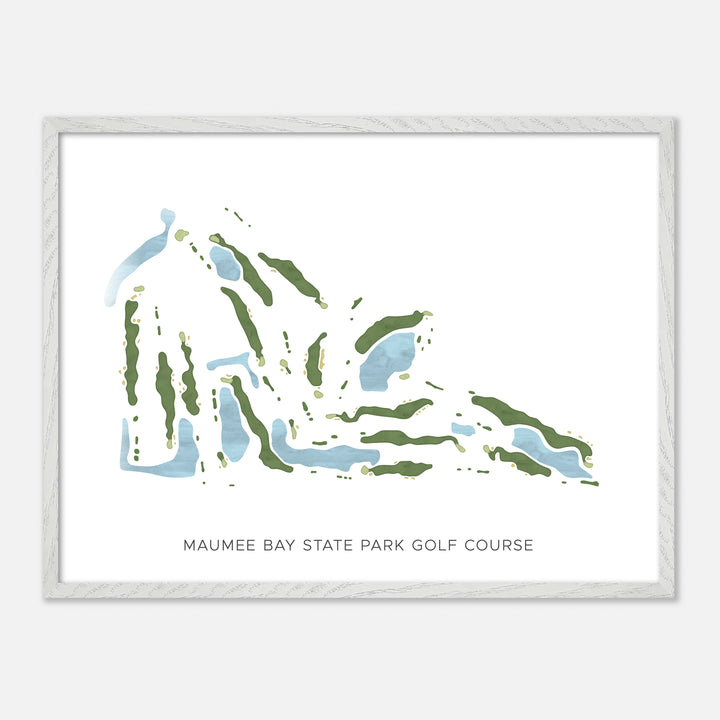 Print of Maumee Bay State Park Golf Course Modern Map