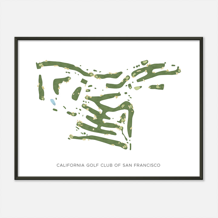 Print of California Golf Club Of San Francisco Modern Map