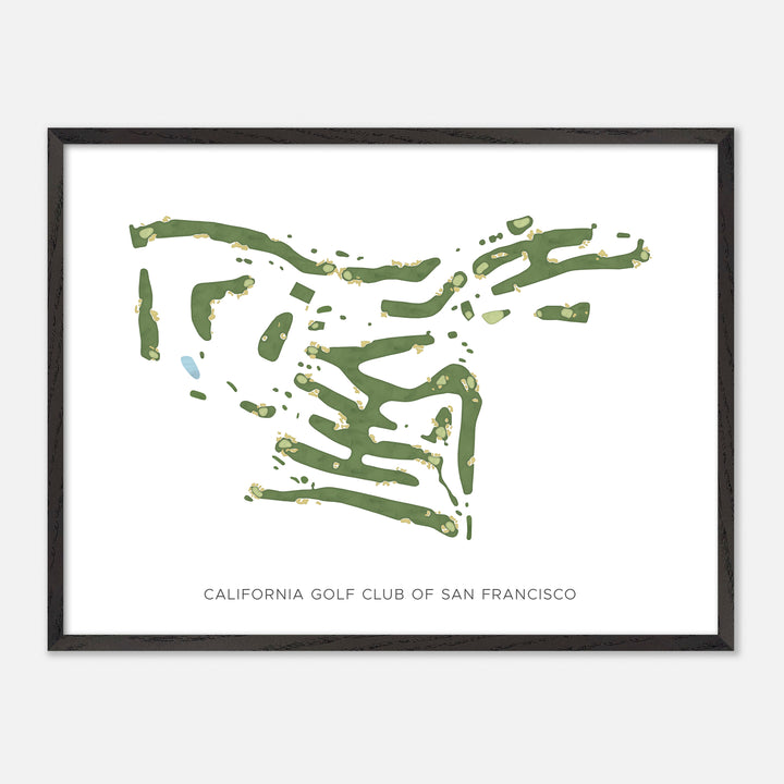 Print of California Golf Club Of San Francisco Modern Map