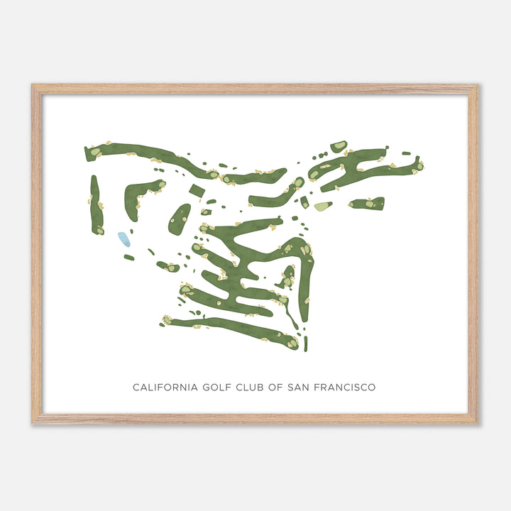 Print of California Golf Club Of San Francisco Modern Map