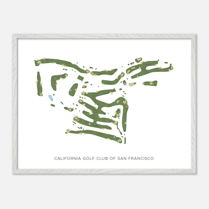 Print of California Golf Club Of San Francisco Modern Map