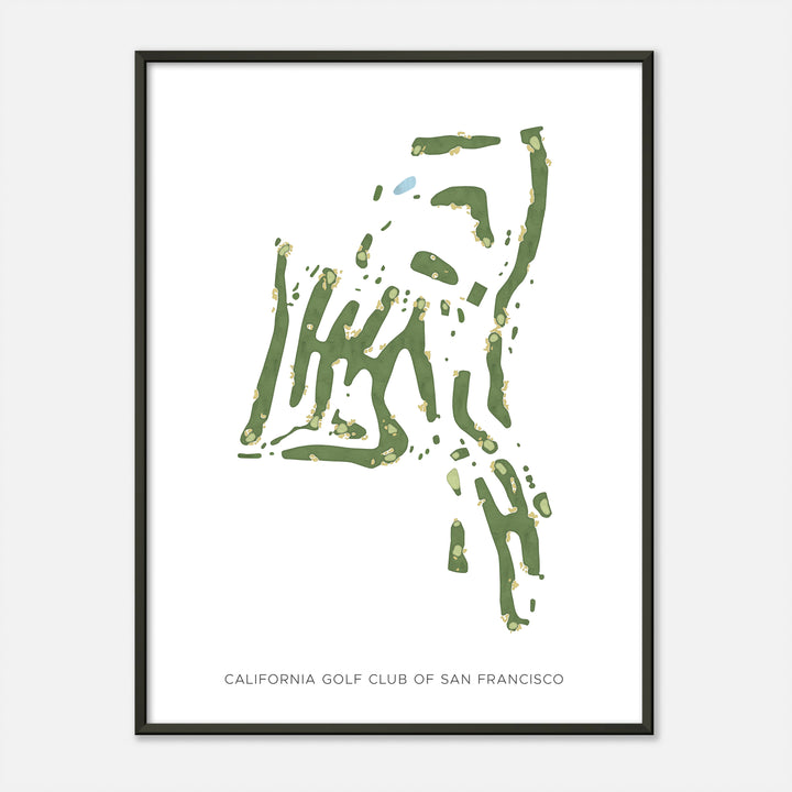 Print of California Golf Club Of San Francisco Modern Map