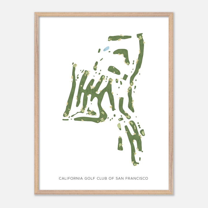 Print of California Golf Club Of San Francisco Modern Map