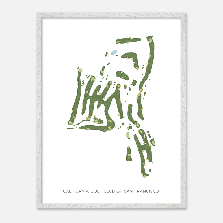 Print of California Golf Club Of San Francisco Modern Map