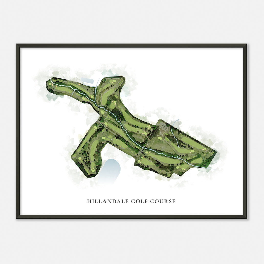 Print of Hillandale Golf Course Classic Map