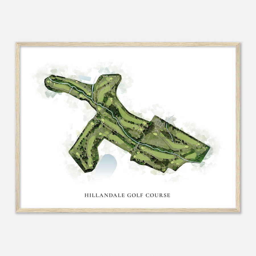Print of Hillandale Golf Course Classic Map