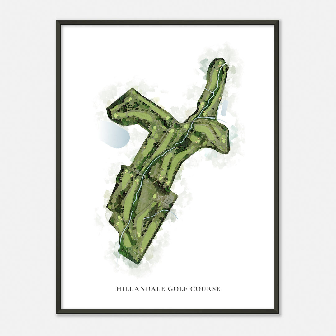 Print of Hillandale Golf Course Classic Map