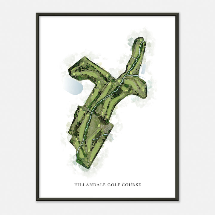 Print of Hillandale Golf Course Classic Map