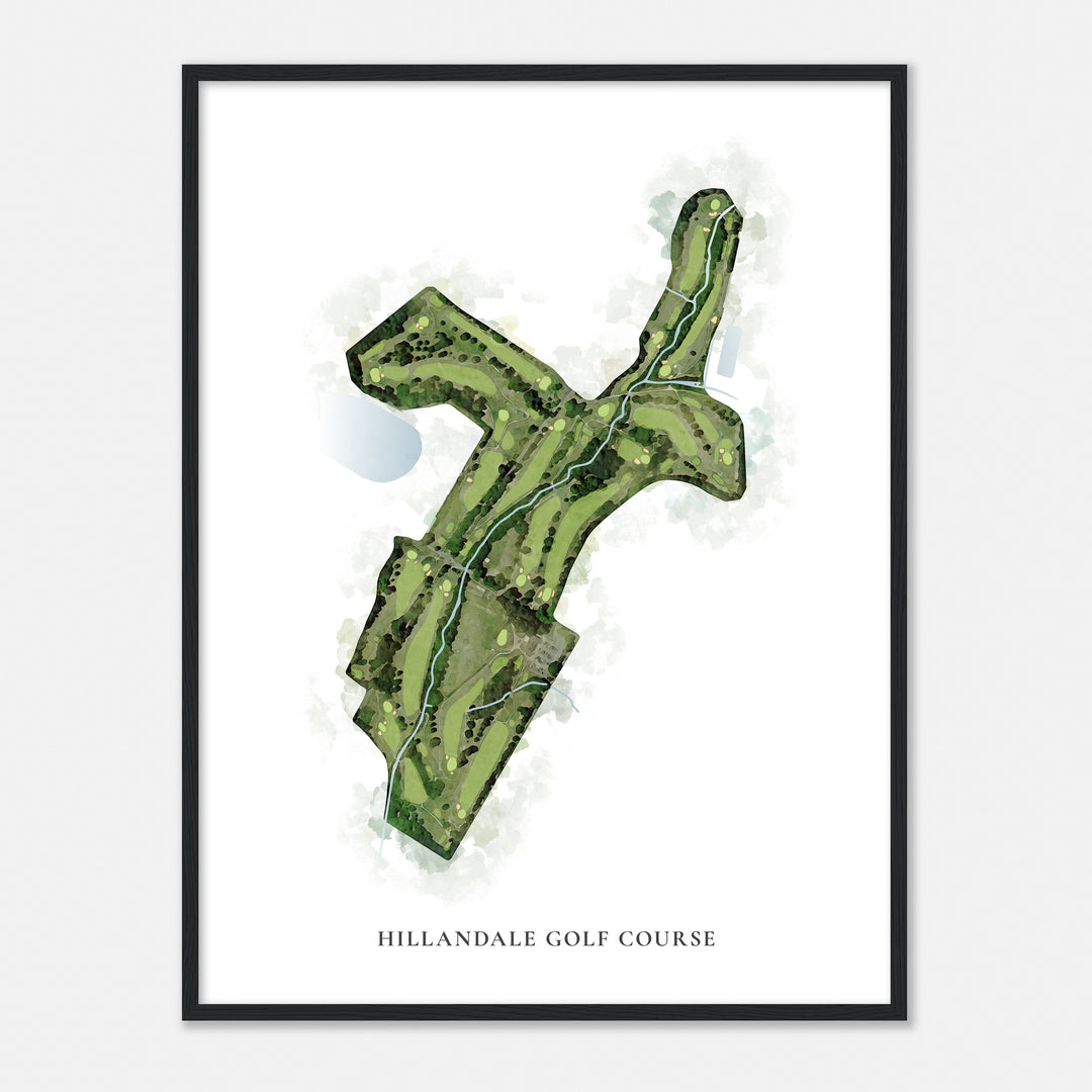 Print of Hillandale Golf Course Classic Map