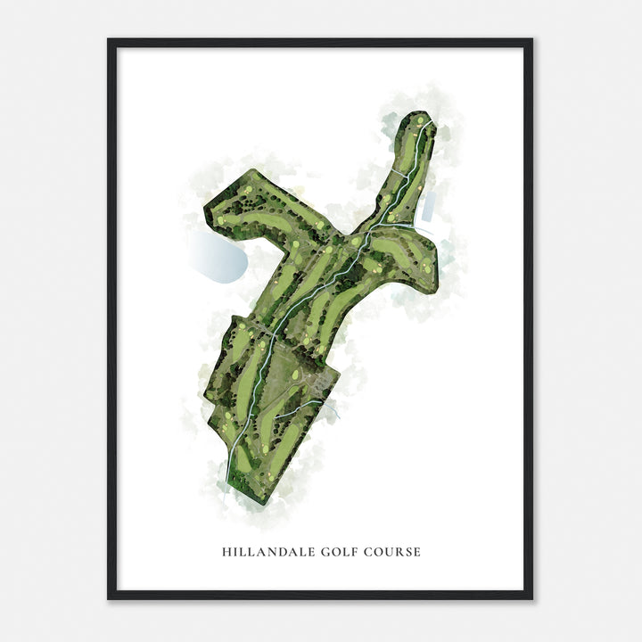 Print of Hillandale Golf Course Classic Map