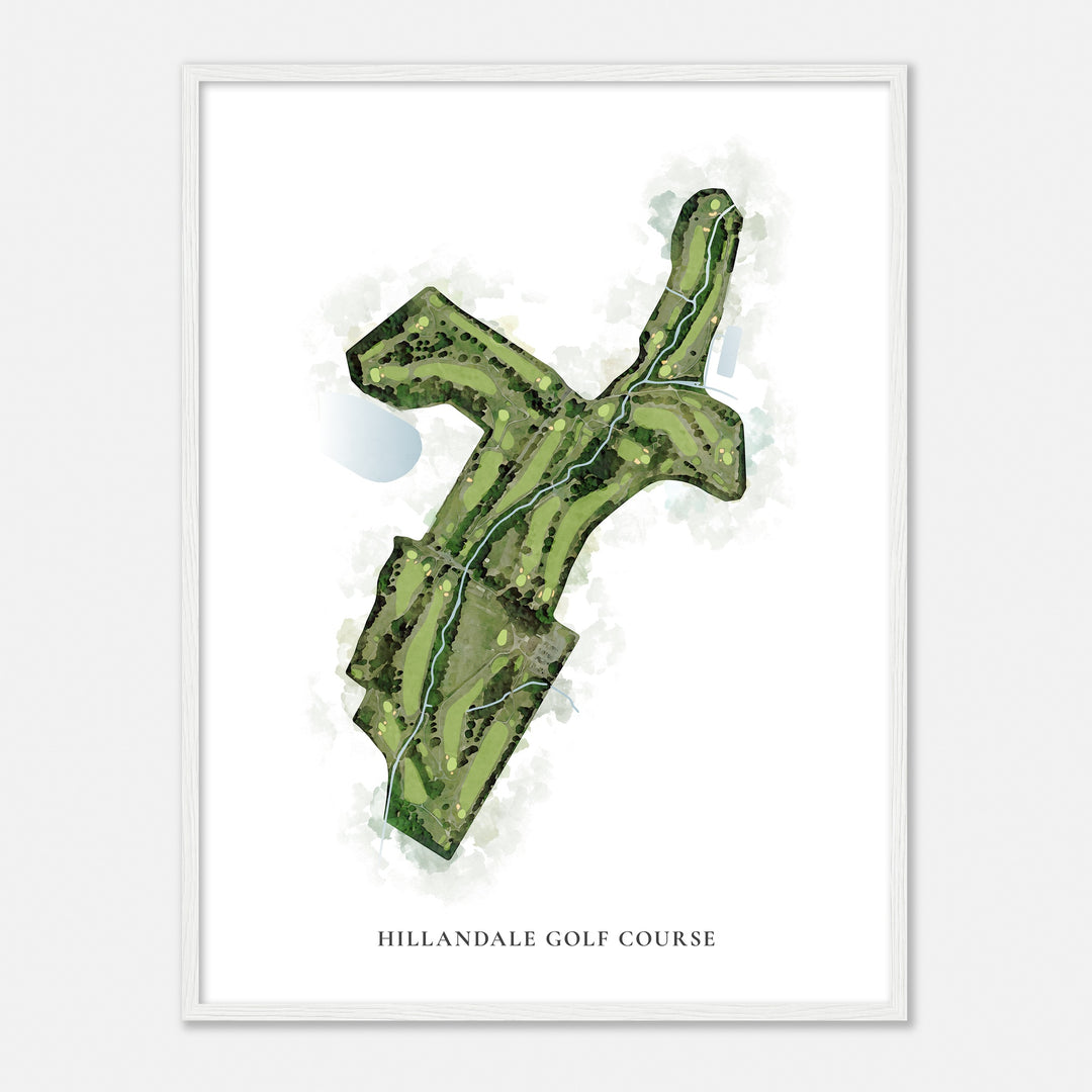 Print of Hillandale Golf Course Classic Map