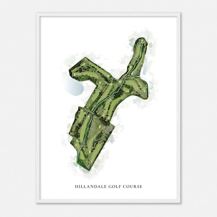 Print of Hillandale Golf Course Classic Map