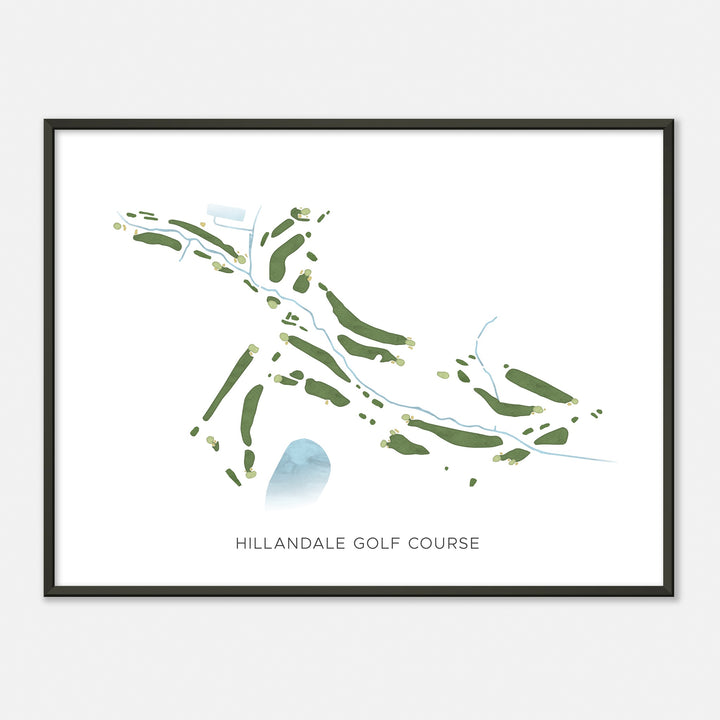 Print of Hillandale Golf Course Modern Map
