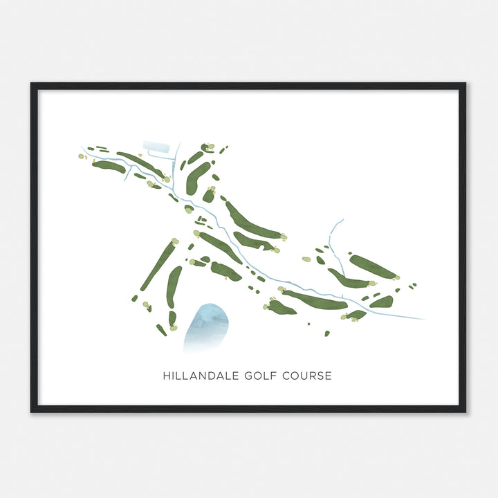 Print of Hillandale Golf Course Modern Map