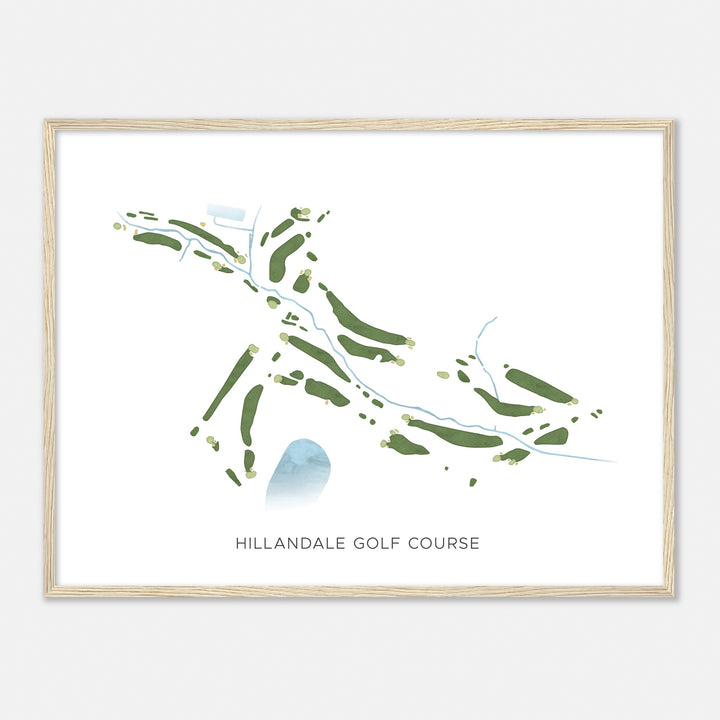 Print of Hillandale Golf Course Modern Map