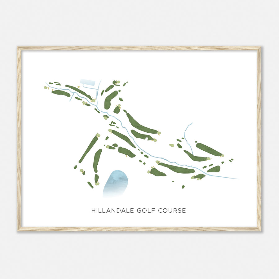 Print of Hillandale Golf Course Modern Map