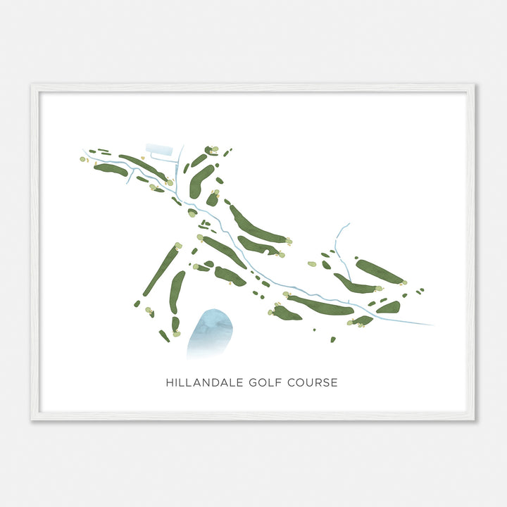 Print of Hillandale Golf Course Modern Map