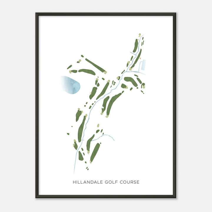 Print of Hillandale Golf Course Modern Map