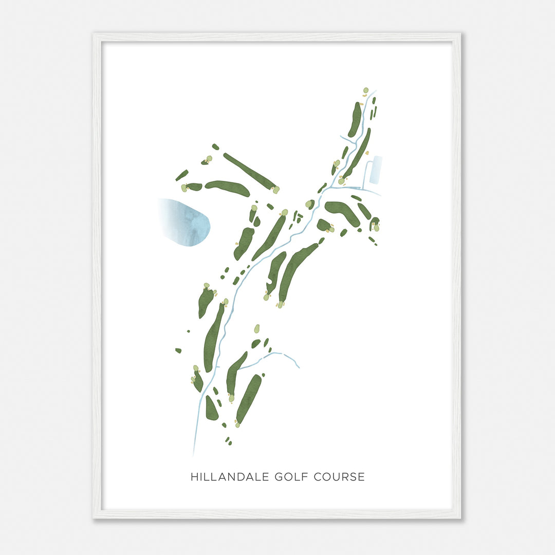 Print of Hillandale Golf Course Modern Map