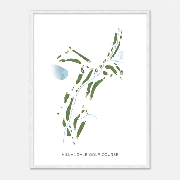 Print of Hillandale Golf Course Modern Map