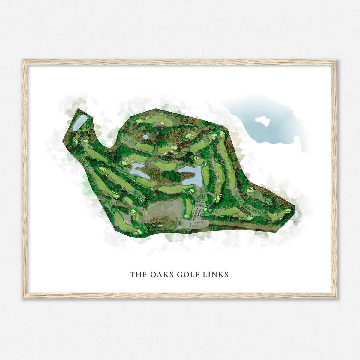 Print of The Oaks Golf Links Classic Map