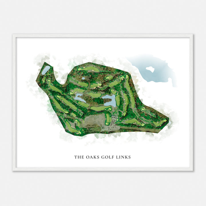 Print of The Oaks Golf Links Classic Map