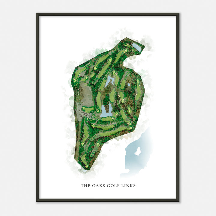 Print of The Oaks Golf Links Classic Map