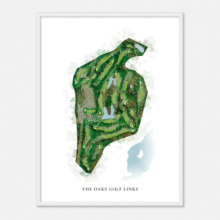 Print of The Oaks Golf Links Classic Map