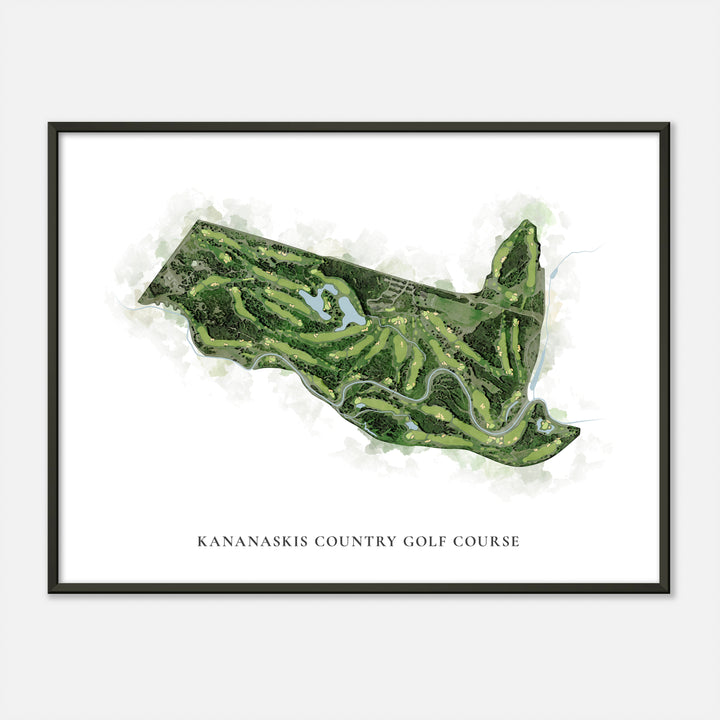 Print of Kananaskis Country Golf Course Classic Map
