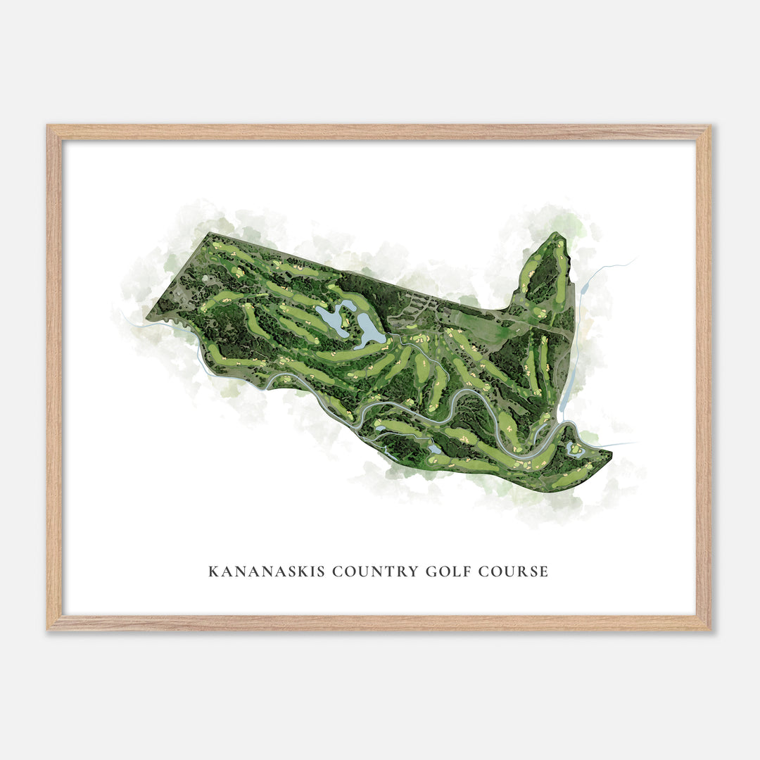 Print of Kananaskis Country Golf Course Classic Map