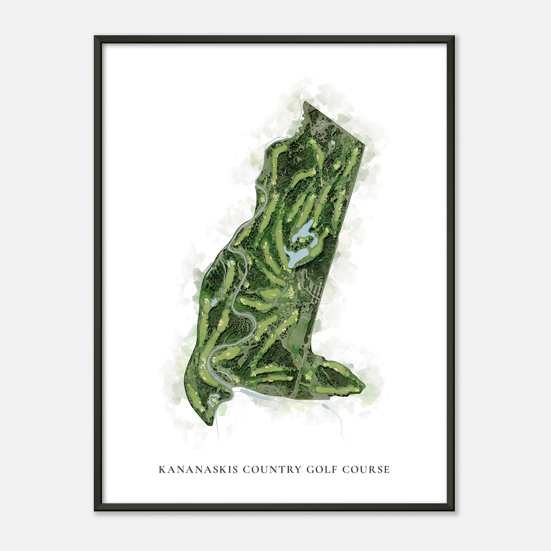 Print of Kananaskis Country Golf Course Classic Map