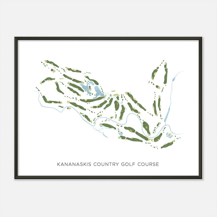 Print of Kananaskis Country Golf Course Modern Map