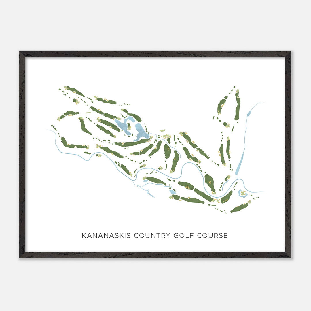 Print of Kananaskis Country Golf Course Modern Map