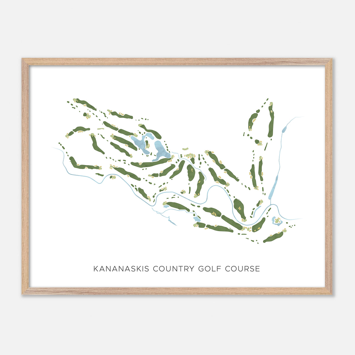 Print of Kananaskis Country Golf Course Modern Map