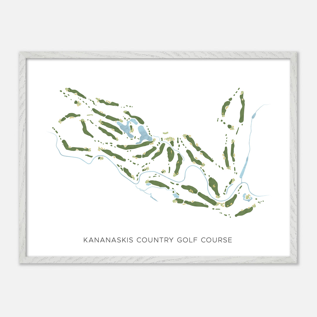 Print of Kananaskis Country Golf Course Modern Map