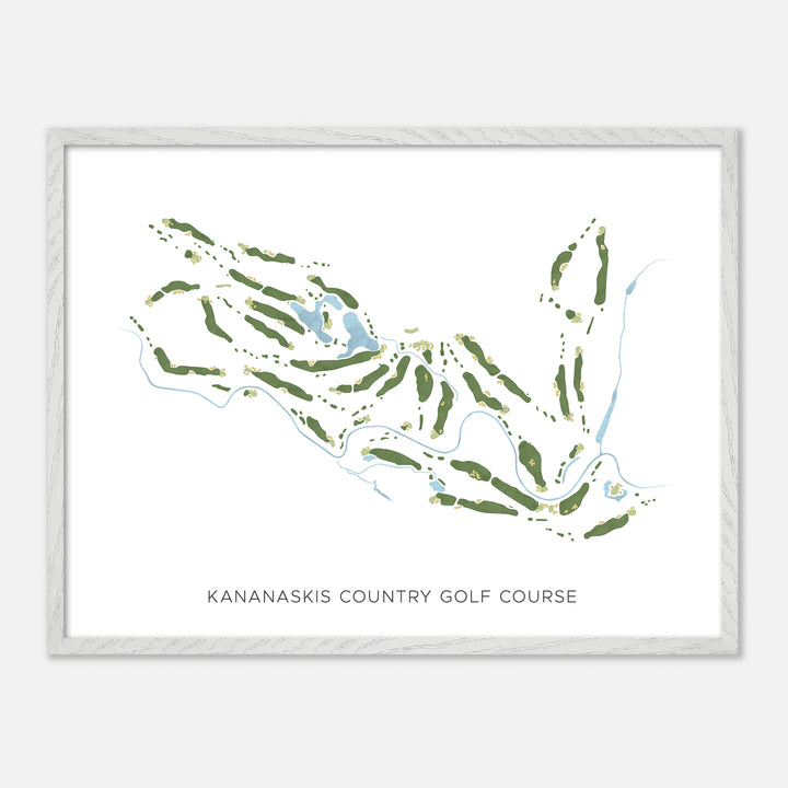 Print of Kananaskis Country Golf Course Modern Map